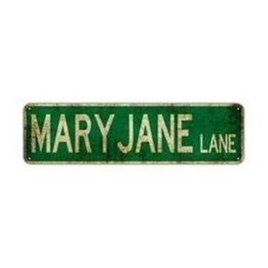 Mary Jane Lane Decor Wall Man Cave Bar Street Rustic Vintage Retro Metal Sign